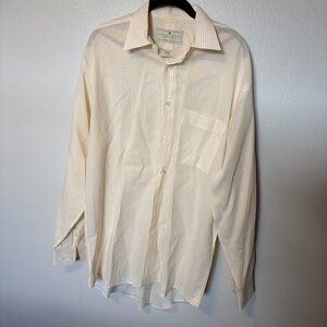 Madeleine Finn Men’s Yellow Checkered Dress Shirt